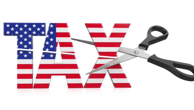 United States Tax Cuts Concept
